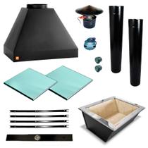 Churrasqueira Gourmet Makeer Preta 2 Dutos 2677 M