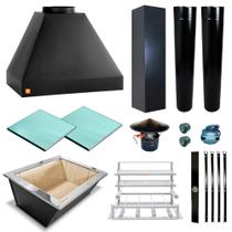 Churrasqueira Gourmet Makeer Preta 2 S. Fundo C/ Capa 2099 P