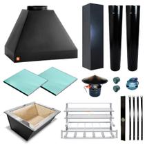 Churrasqueira Gourmet Makeer Preta 2 S. Fundo C/ Capa 2103 G