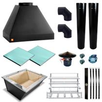 Churrasqueira Gourmet Makeer Preta 2 S. Fundo C/curva 203 M