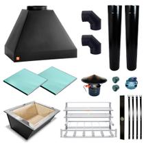 Churrasqueira Gourmet Makeer Preta 2 S. Fundo C/curva 204 G