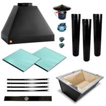 Churrasqueira Gourmet Makeer Preta 3 Dutos 2697 G