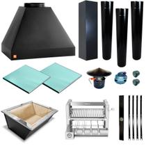 Churrasqueira Gourmet Makeer Preta 3 Giratório C/capa 2141 P