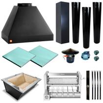 Churrasqueira Gourmet Makeer Preta 3 Giratório C/capa 2143 M