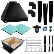 Churrasqueira Gourmet Makeer Preta 3 S. Fundo C/curva 2279 P