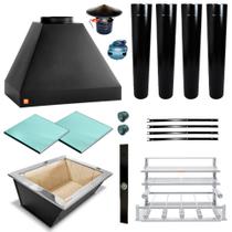 Churrasqueira Gourmet Makeer Preta 4 Dutos S. Fundo 2785 M