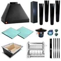 Churrasqueira Gourmet Makeer Preta 4 Giratório C/capa 2177 P