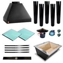 Churrasqueira Gourmet Makeer Preta 5 Dutos 2729 P