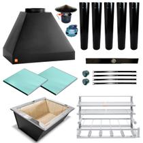 Churrasqueira Gourmet Makeer Preta 5 Dutos S. Fundo 2823 G