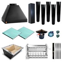 Churrasqueira Gourmet Makeer Preta 5 Giratório C/capa 2217 G