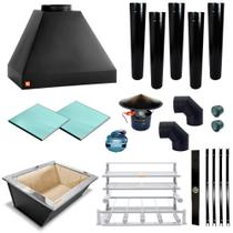 Churrasqueira Gourmet Makeer Preta 5 S. Fundo C/curva 2353 M