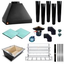 Churrasqueira Gourmet Makeer Preta 5 S. Fundo C/curva 2355 G