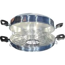 Churrasqueira Grill Alumínio Pizza Sem Forma Polida 800ml Docesar