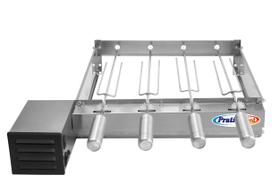 Churrasqueira Grill Baixo 4 Espetos Giratório Inox Motor Weg Churrasqueira Grill Baixo 4 Espetos Giratório Inox Motor Weg