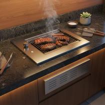 Churrasqueira Grill de Embutir a Gás com Veneziana Diamond Little Titan