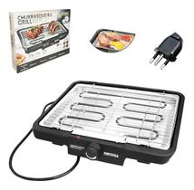 Churrasqueira grill elétrica 2000w grelha removivel churrasco sem fumaça