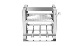 Churrasqueira Grill Elevatória Gourmet Inox 3 Espetos Uruguaia