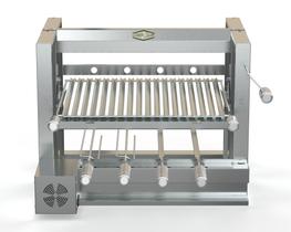 Churrasqueira Grill Elevatória Gourmet Inox 4 Espetos Argentina