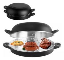 Churrasqueira Grill Fogão Grelha 30cm Linha Color Cor Preto