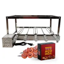 Churrasqueira Grill Giratória Inox Gira 5 Espetos Motor Weg Churrasqueira Grill Giratória Inox Gira 5 Espetos Motor Weg