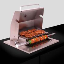 Churrasqueira Grill Gourmet a Gás de Embutir com Tampa Diamond Little GLP Titan Churrasqueira Grill Gourmet a Gás de Embutir com Tampa Diamond Little GLP Titan