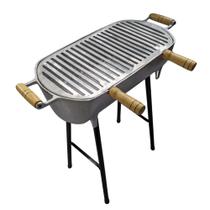 Churrasqueira Grill Móvel a Carvão Alumínio Fundido Portátil com Pés de AÇO CARBONO Pesca