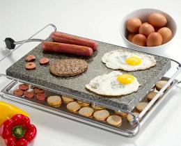 Churrasqueira grill pedra granito eletrotermica stone corumbá fergus 220v