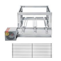Churrasqueira Grill Rotativa The Grill Inox - 3 Espetos Giratórios + 1 Grelha Modular