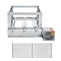 Churrasqueira Grill Rotativa The Grill Inox - 3 Espetos Giratórios + 1 Grelha Modular