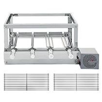 Churrasqueira Grill Rotativa The Grill Inox - 4 Espetos Giratórios + 2 Grelhas Modulares