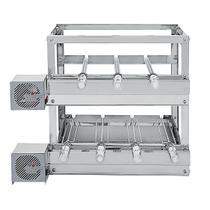 Churrasqueira Grill TRIPLA Rotativa Inox - 7 Espetos Giratórios