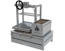 Churrasqueira Hotbox Parrilla de Bancada Inox Com Grelha Elevatória Argentina 74x45cm