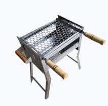 Churrasqueira Inox 25CM X 35CM Pés Retráteis