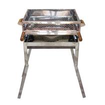 Churrasqueira Inox 30CM X 60CM Pés Retráteis