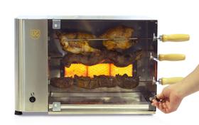 Churrasqueira inox a gás rotativa 3 espetos bivolt - AND Churrasqueira inox a gás rotativa 3 espetos bivolt - AND