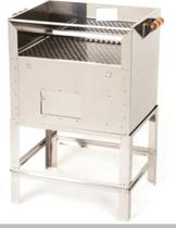 Churrasqueira Inox Aberta Média 50x40x80 Pés 36 cm Churrasqueira Inox Aberta Média 50x40x80 Pés 36 cm