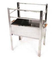 Churrasqueira Inox Aberta Pés Desmontável Grande GG 57x80x120cm Churrasqueira Inox Aberta Pés Desmontável Grande GG 57x80x120cm