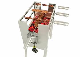 Churrasqueira inox com espeto giratorio Super Resistente. INFINITY-GRILL