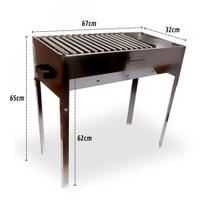 Churrasqueira Inox Com Grelha Argentina Mais Chapa - c/pé Churrasqueira Inox Com Grelha Argentina Mais Chapa - c/pé