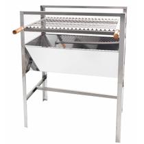 Churrasqueira Inox Com Pé Fixo Média 75AL x 50 Larg x 30 Comp Com Grelha Inox ALG Churrasqueira Inox Com Pé Fixo Média 75AL x 50 Larg x 30 Comp Com Grelha Inox ALG