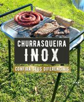 Churrasqueira Inox Desmontável Grilazer 59x38cm Churrasqueira Inox Desmontável Grilazer 59x38cm