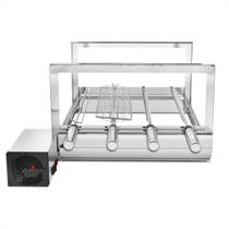 Churrasqueira Inox Giratoria Robust + 4un Espetos 1un Grelha