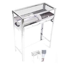 Churrasqueira inox gourmet com grelha Pé alta a Carvão