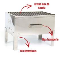 Churrasqueira Inox Maletinha CM400 Portátil Leve Resistente