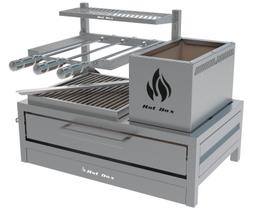 Churrasqueira Inox Parrilla de Bancada Grelha Uruguaia e Espetos 74x45cm Churrasqueira Inox Parrilla de Bancada Grelha Uruguaia e Espetos 74x45cm