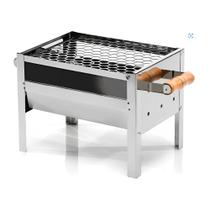 Churrasqueira Inox Portátil Pequena com Grelha