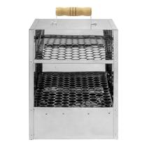 Churrasqueira Inox Portátil Queijo Coalho Praia 2 Grelhas - ViLar Home Magalu