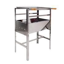 Churrasqueira Inox Portatil robusta com Grelha Inox a carvao 50cm