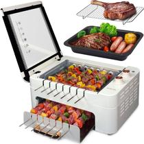 Churrasqueira interna Kabob Skewers Grill XHJ Electric 3 em 1 sem fumaça