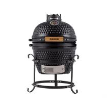 Churrasqueira Kamado Mini Da Rasco Preto Com Grelha Em Aço Inox E Suporte. Ideal Para Até 3 Pessoas Preto Churrasqueira Kamado Mini Da Rasco Preto Com Grelha Em Aço Inox E Suporte. Ideal Para Até 3 Pessoas Preto